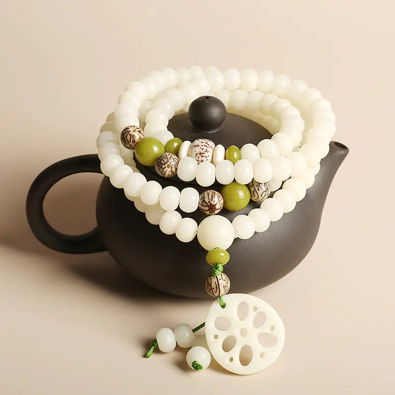 Qiu's Jewelry Natural Bodhi Seed Bracelet for Meditation