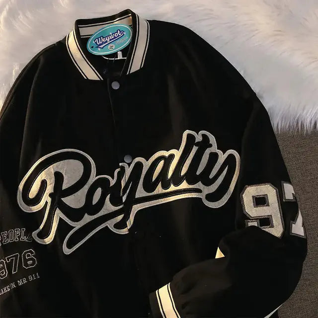 Y2K Oversized Bomber Jacket for Women – Harajuku Streetwear Style Coat