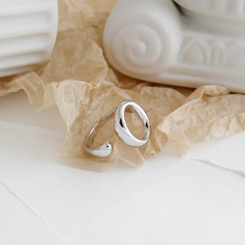 Oval Ring - Versatile Silver Band Ring