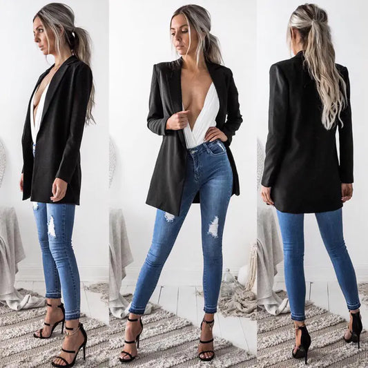 Stylish Slim-Fit Blazer Cardigan Jacket