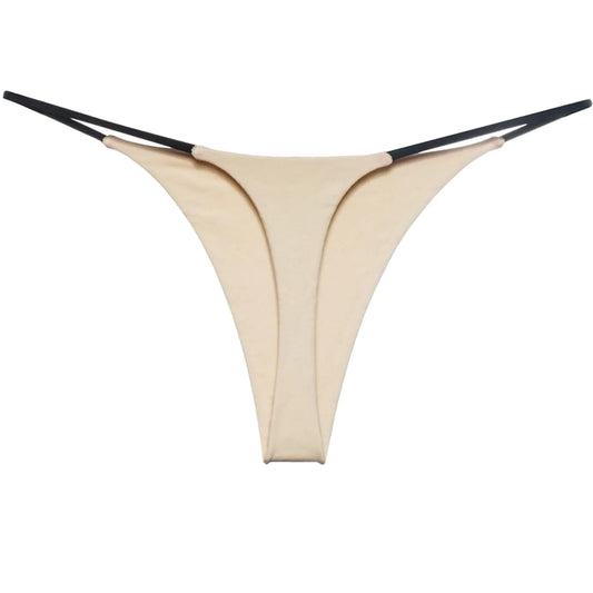 Topvee Womens Thongs Panties Soft Stretchy Cotton G String Seamless Underwear for Women (Skin X-Large)
