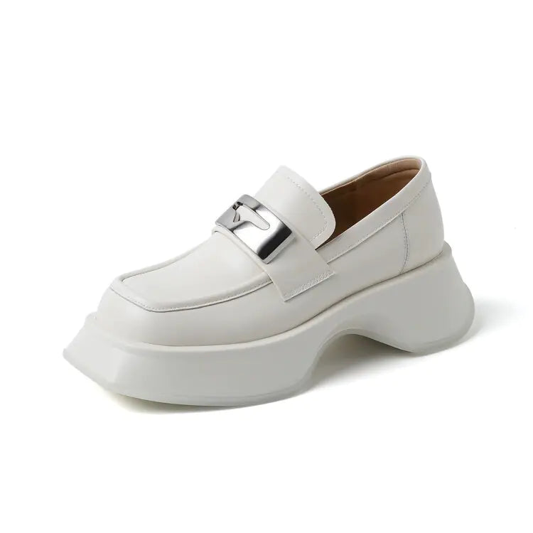 2024 Spring Women's Chunky Heel Slip-On Shoes