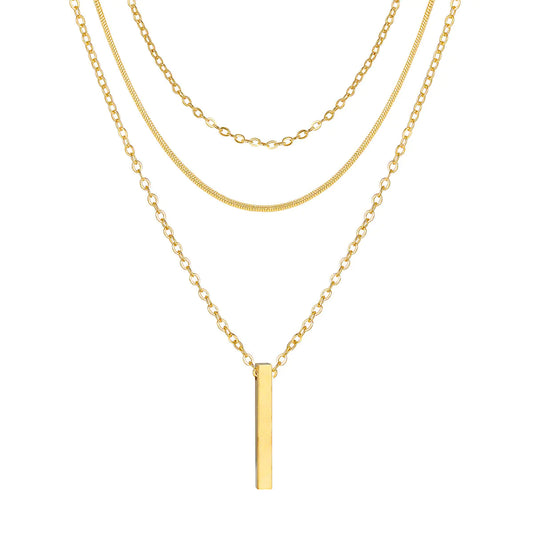 Minimalist Layered Pendant Necklace for Women