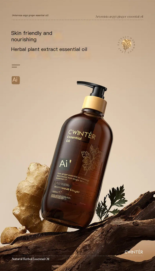 Ginger Essential Oil 500ml – Natural Body Moisturizer & Massage Oil