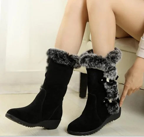 Women's Flat Platform Snow Boots for Autumn & Winter