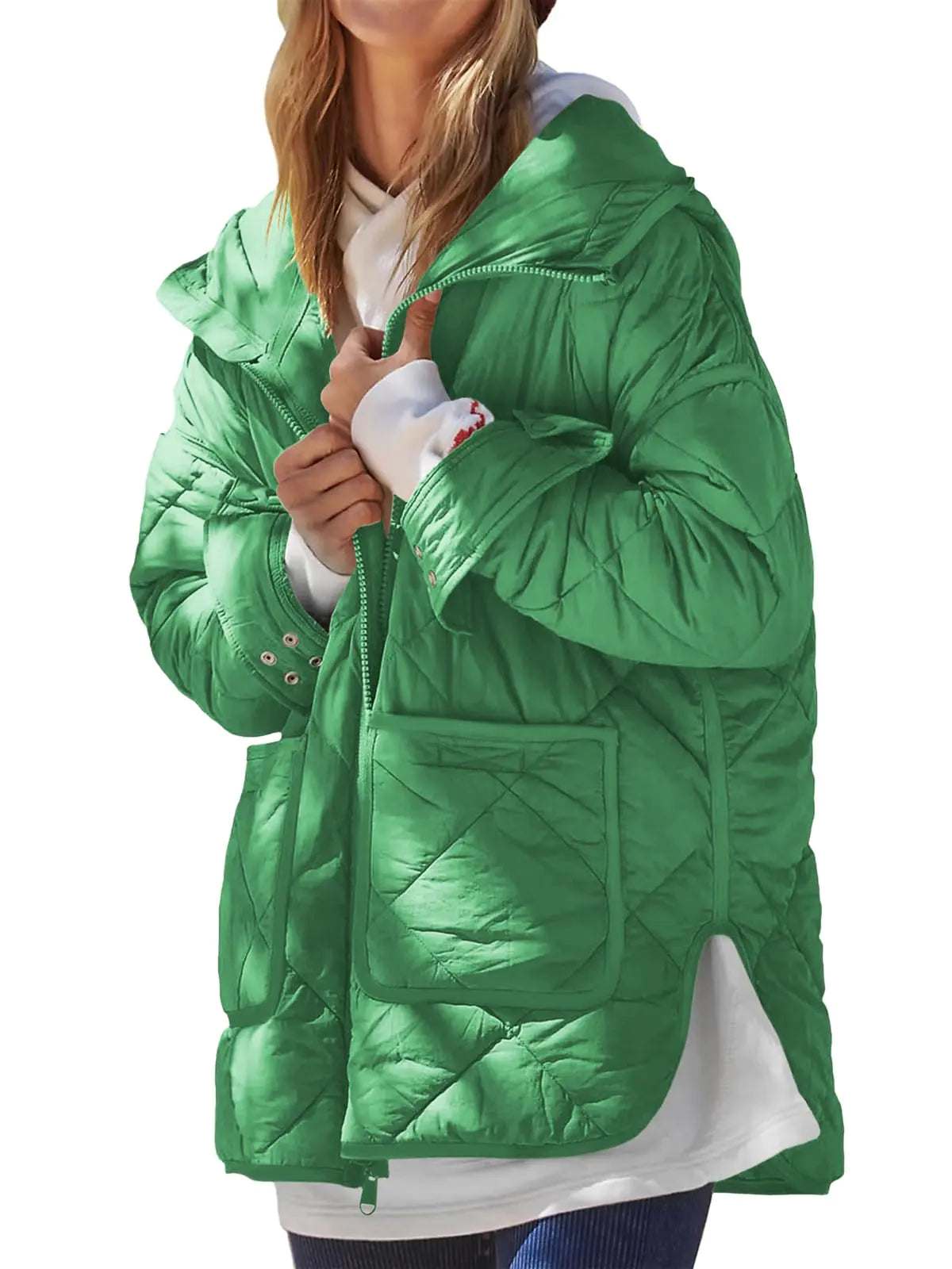 Dyexces Women’s Quilted Puffer Winter Coat – Lightweight Hooded Jacket
