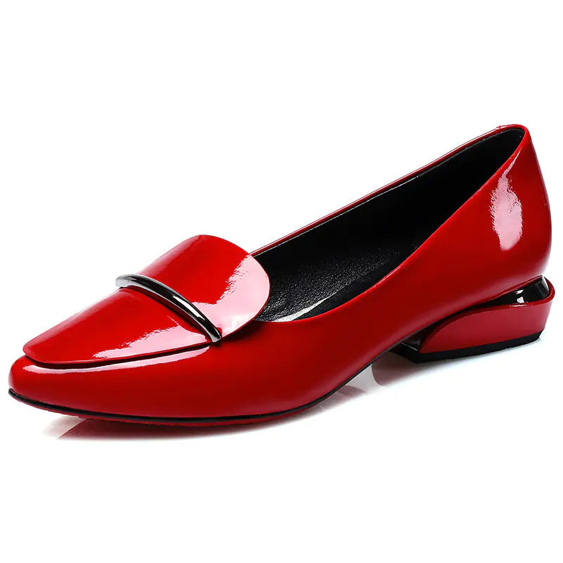 Trendy Pointed-Toe Chunky Heel Women's Shoes