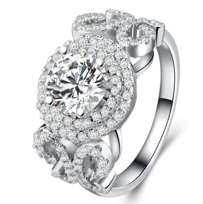 Women's Zircon Ring, Engagement Diamond Ring