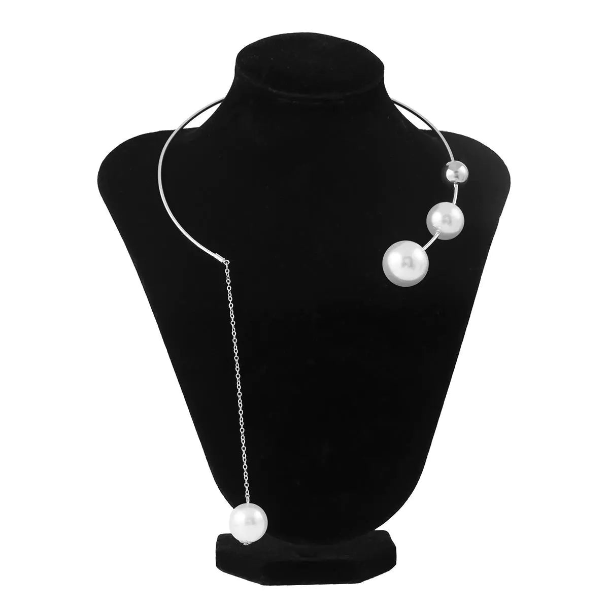 Minimalist Geometric Bead Choker Necklace for Women