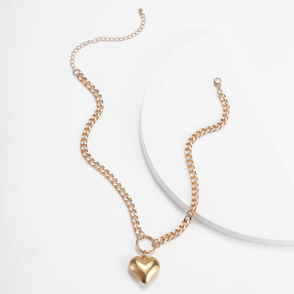 Trendy Minimalist Heart Pendant Necklace for Women