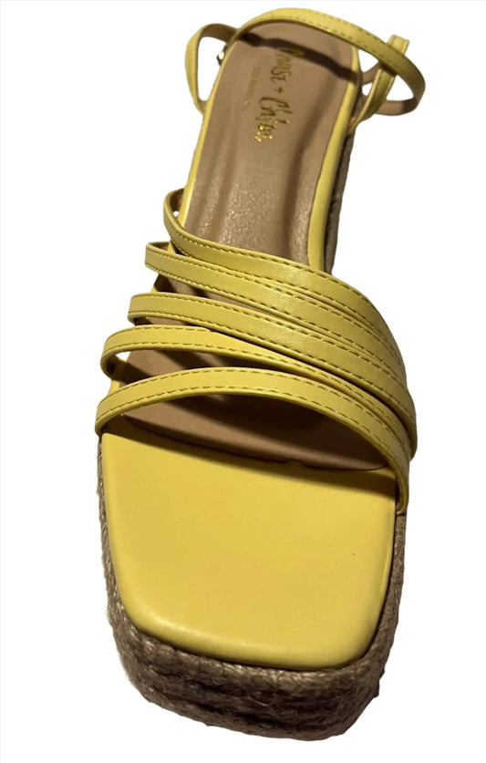 CHASE AND CHLOE Cordelia Platform Wedge Espadrille Sandal