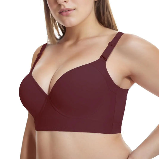 vinnercoco Push Up Sports Bras for WomenFull Back Coverage Hide Back Fat Smoothing BraUplift Underwire Shapewear Womens Bras for Big Bust Chocolate 36D