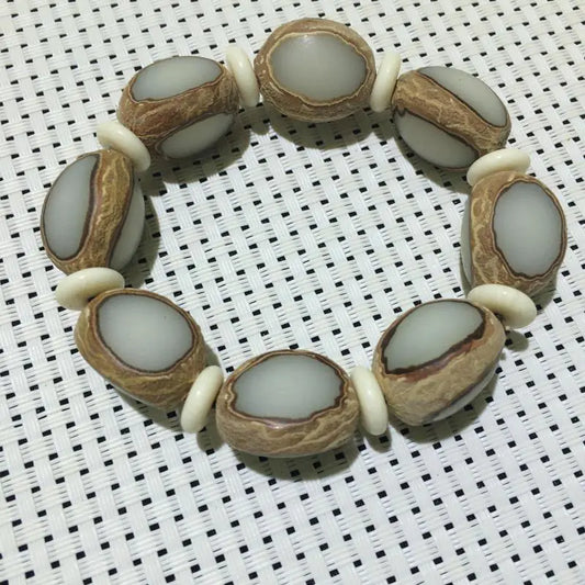 Natural Bodhi Seed Bracelet 18*21mm Handmade Jewelry