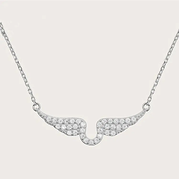 S925 Silver Angel Wings Necklace for Women