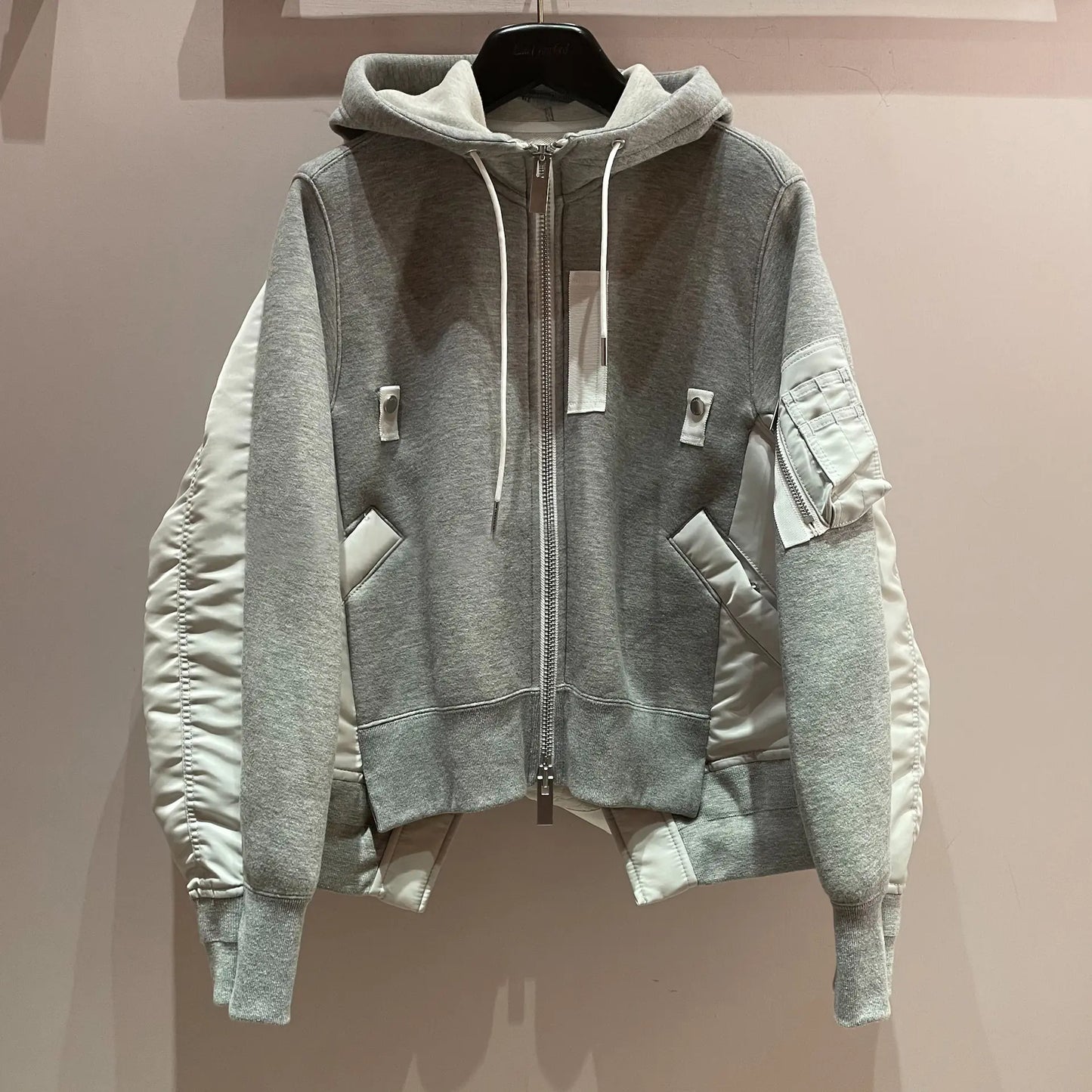 Oversized Color-Block Hoodie Jacket for Women