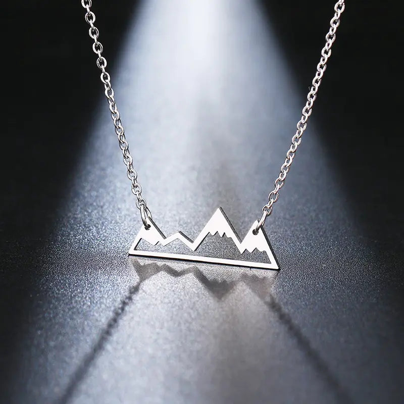 Personalized Hollow Mountain Peak Necklace for Women
