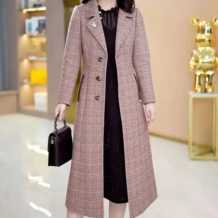 Slim Fit Long Windbreaker Women's Western Style Jacket