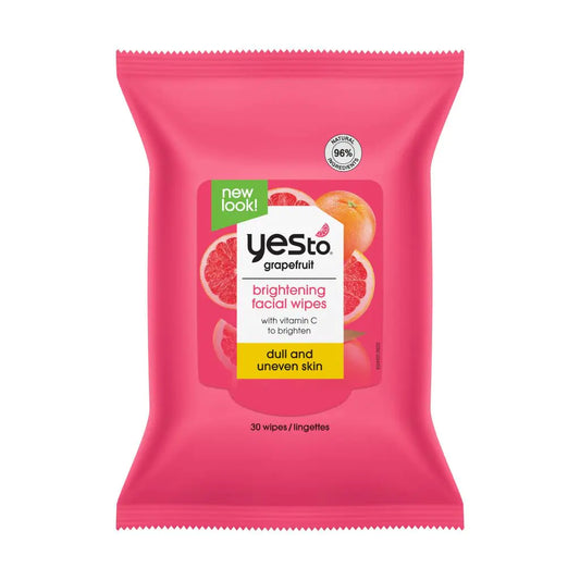 Yes To Grapefruit Brightening Facial Wipes 30 Count Cleanse & Brighten Skin