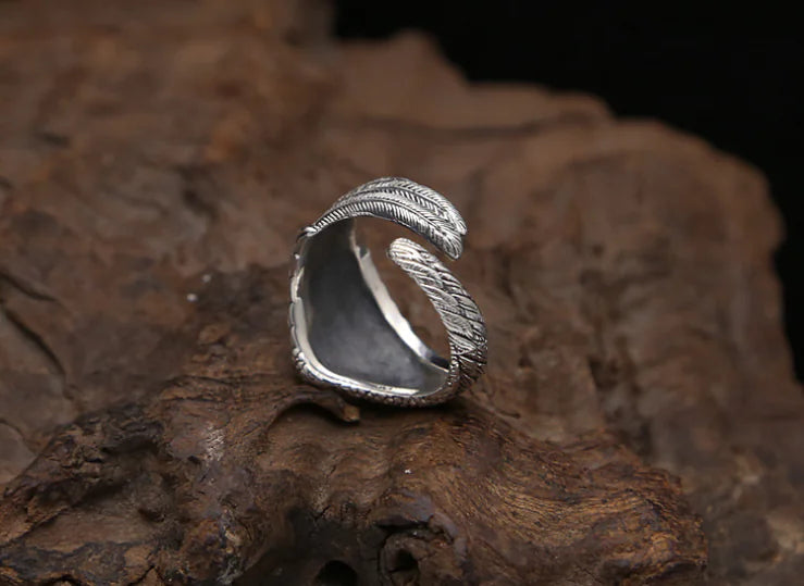 Eagle Wing Ring, 925 Sterling Silver Men's Ring