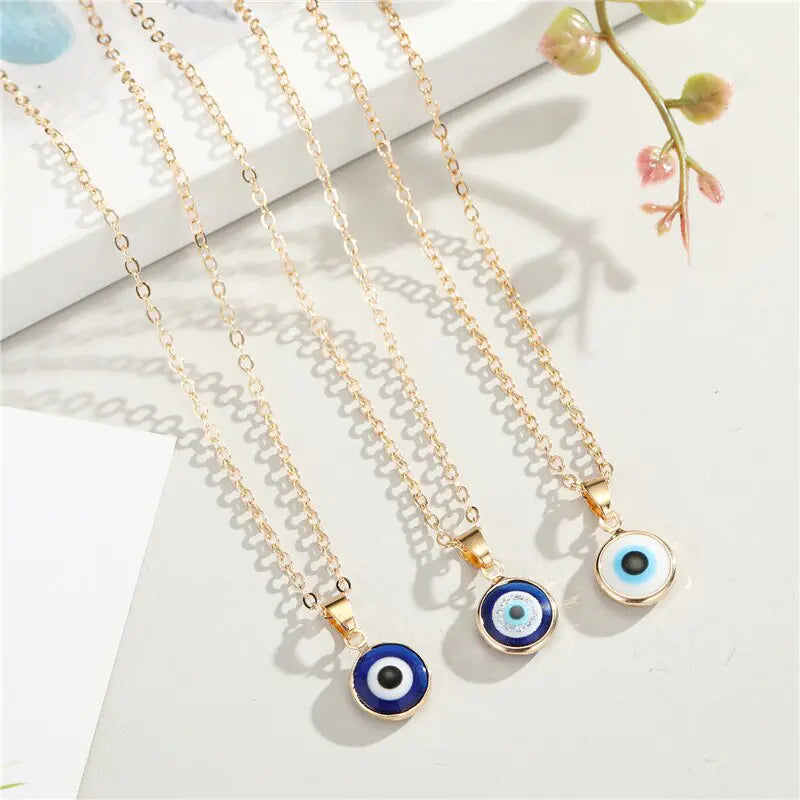 Turkish Blue Eye Pendant Necklace for Women
