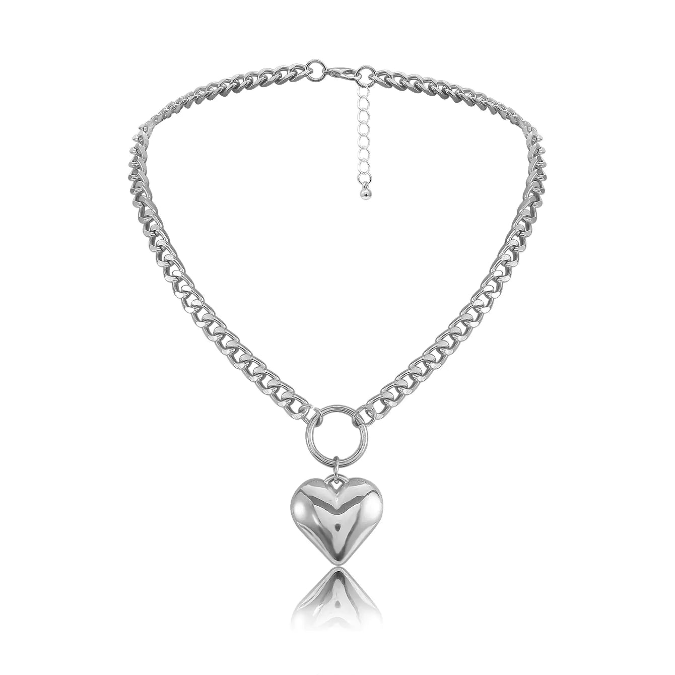 Trendy Minimalist Heart Pendant Necklace for Women