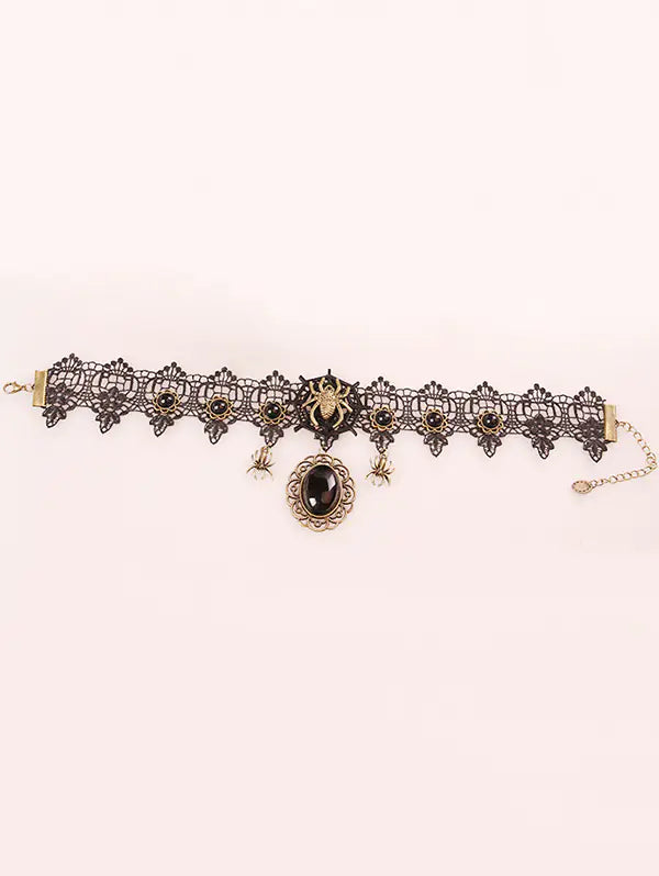 Vintage Spider Lace Necklace for Women (Y274)