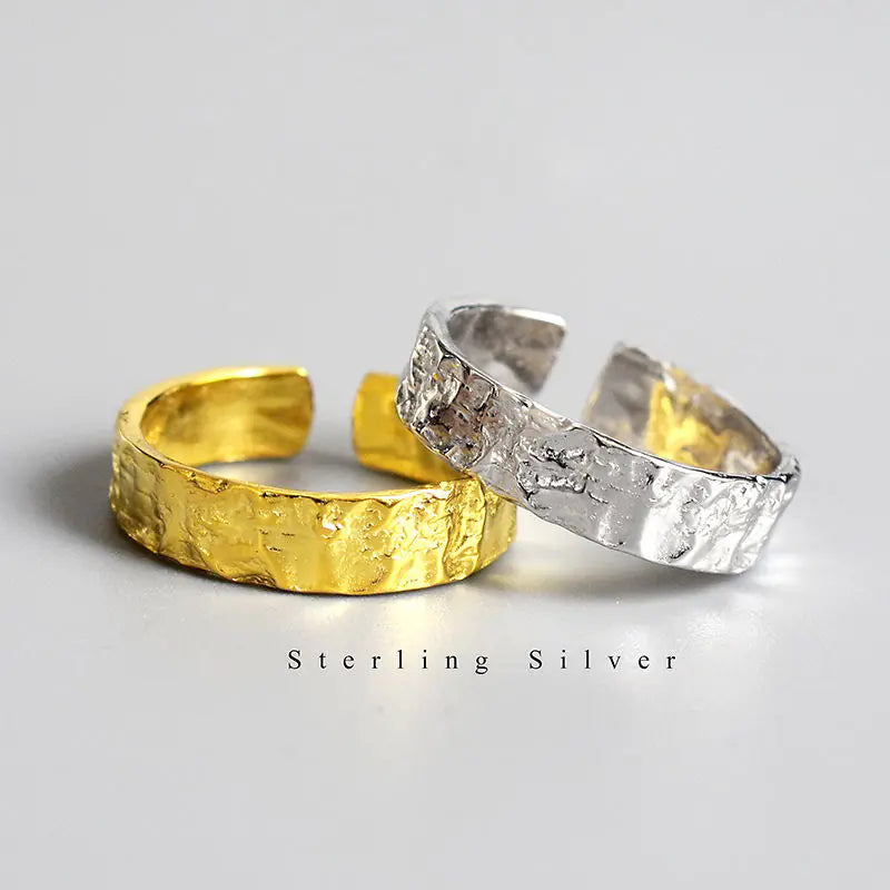 Textured Paper Ring, Personalized Gold & Silver Ring