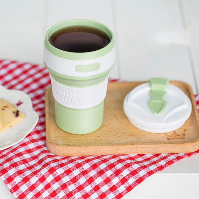 Silicone Folding Water Cup Portable Travel Sports Cup Outdoor Camping Portable Folding Coffee Cup Accompanying Water Cup