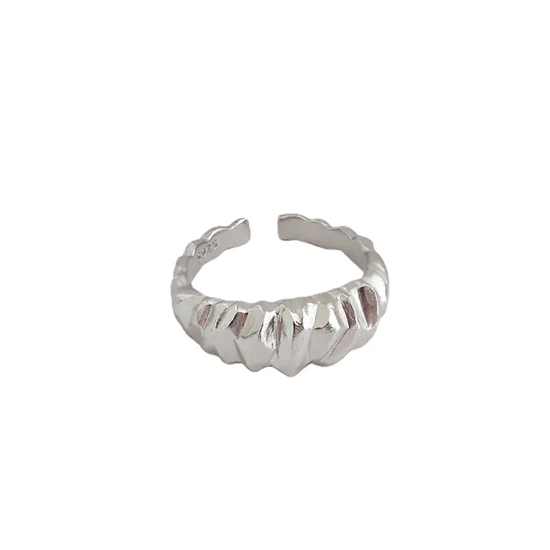 S925 Sterling Silver Wide Band Ring – Bold, Unique Statement Jewelry for Women