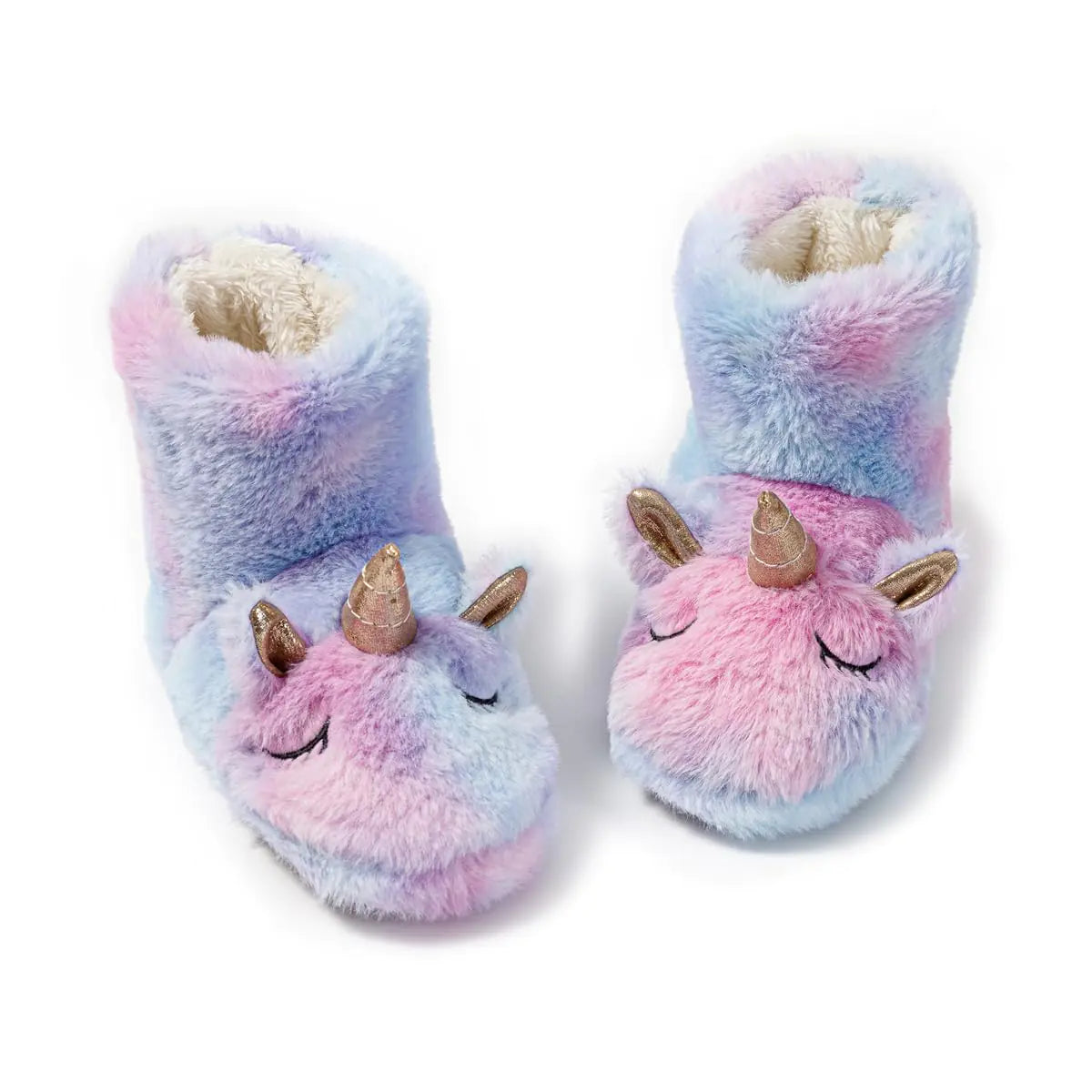 LZSYC Girls Unicorn Boot Slippers Winter Warm Animal Slippers Indoor Blue US9-10