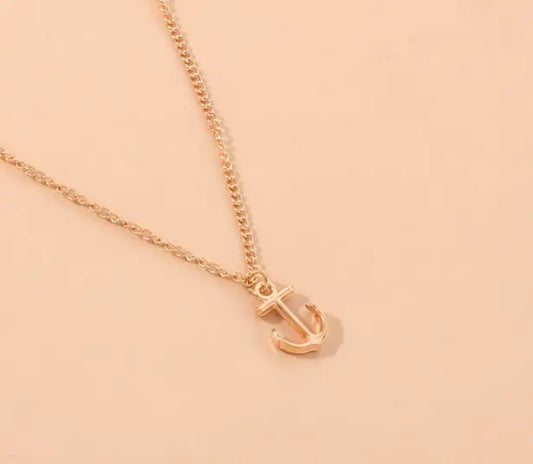 Anchor Cross Alloy Necklace for Women