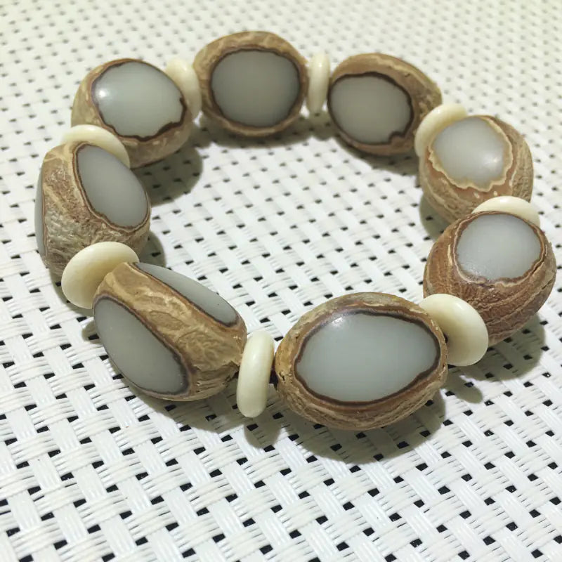 Natural Bodhi Seed Bracelet 18*21mm Handmade Jewelry