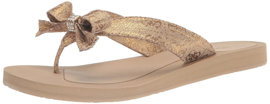 GUESS Womens TUTA Sandal GOLD 710 6