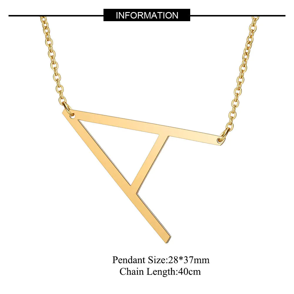 Titanium Steel Initial Necklace for Women