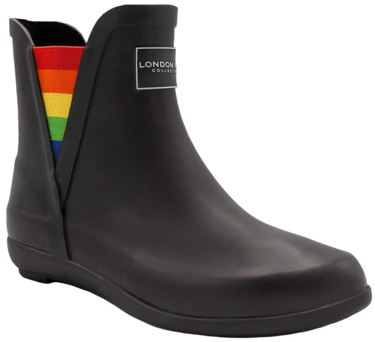 LONDON FOG Women’s Piccadilly Rain Boot – Rainbow Waterproof Boots Size 10