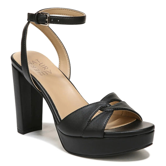 Naturalizer Womens Nevena Heeled Sandal Black 10 US