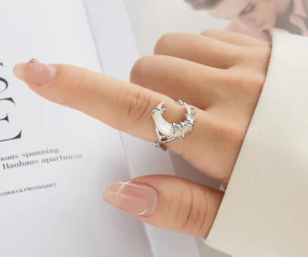 Moon Ring Tide Cool Spicy Girl's Finger Ring