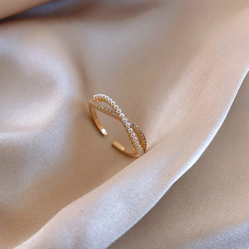 Cross Pearl Ring for Women - Stylish and Minimalist