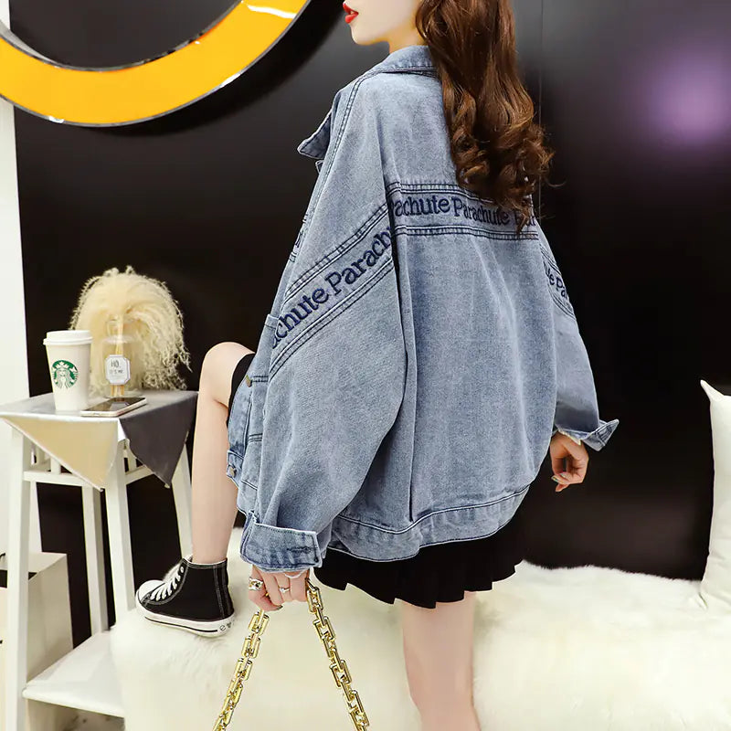 Women’s Black Denim Short Jacket – Casual Cropped Jean Coat