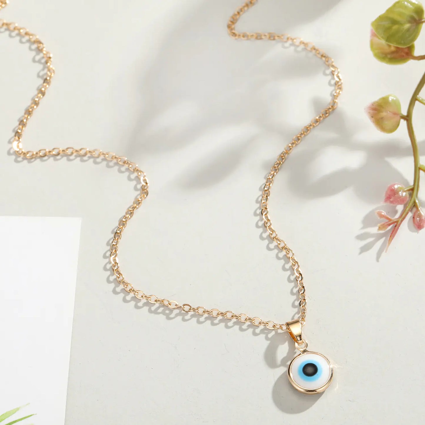 Turkish Blue Eye Pendant Necklace for Women