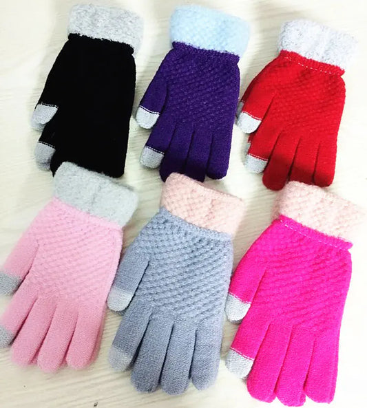 Warm Women's Touchscreen Knitted Gloves for Fall/Winter