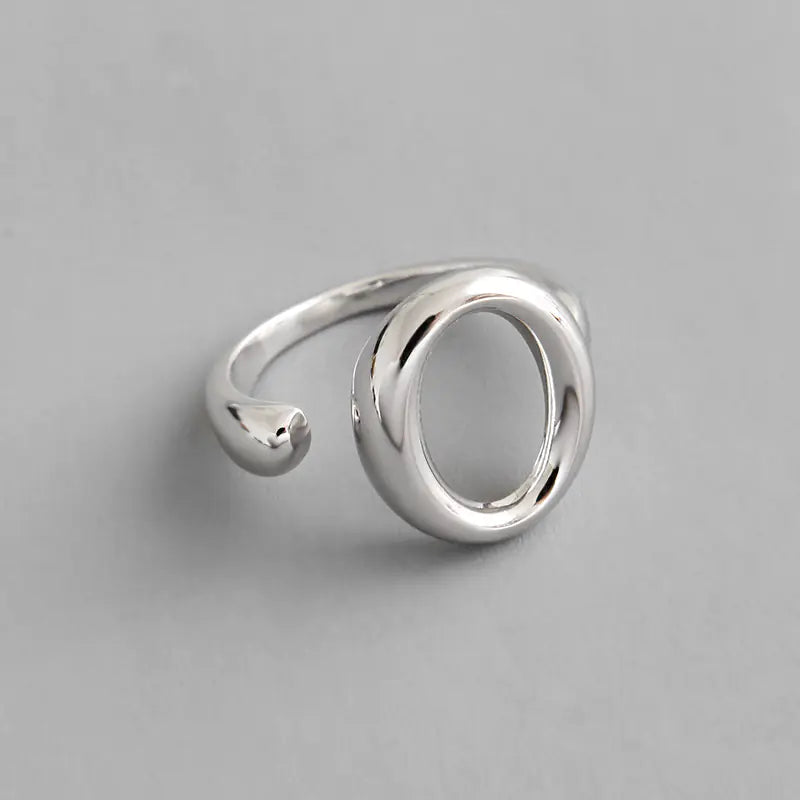 Oval Ring - Versatile Silver Band Ring