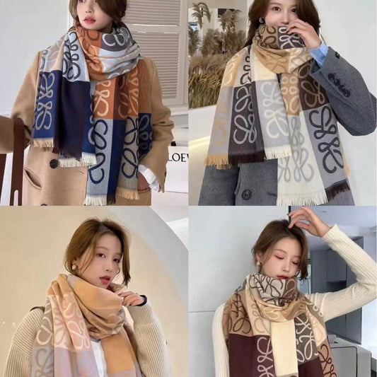 Women's Winter Scarf - Reversible Cashmere Shawl