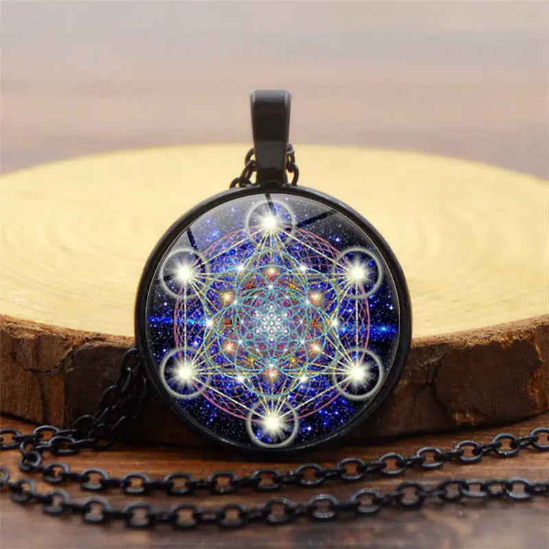 Mandala Sacred Geometry Gemstone Necklace for Women