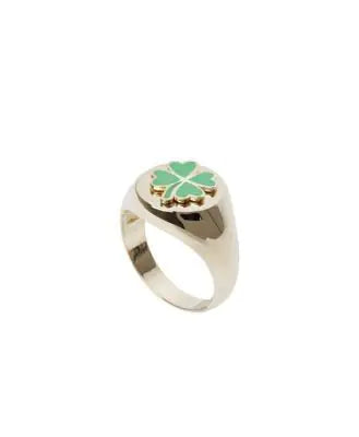 Daisy Enamel Ring - Chic Designer Gold Party Ring