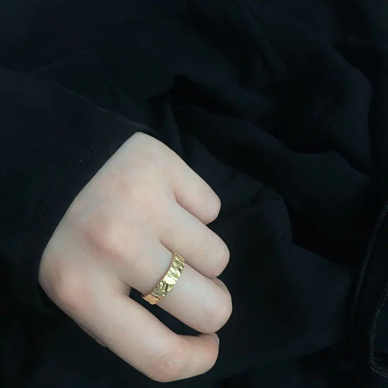 Textured Paper Ring, Personalized Gold & Silver Ring