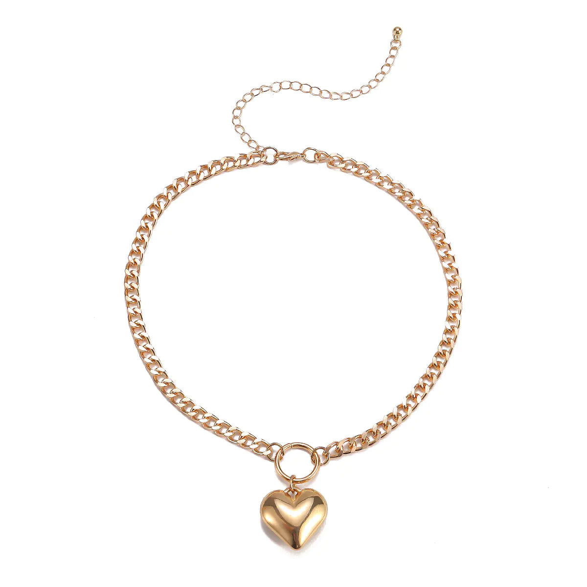 Trendy Minimalist Heart Pendant Necklace for Women