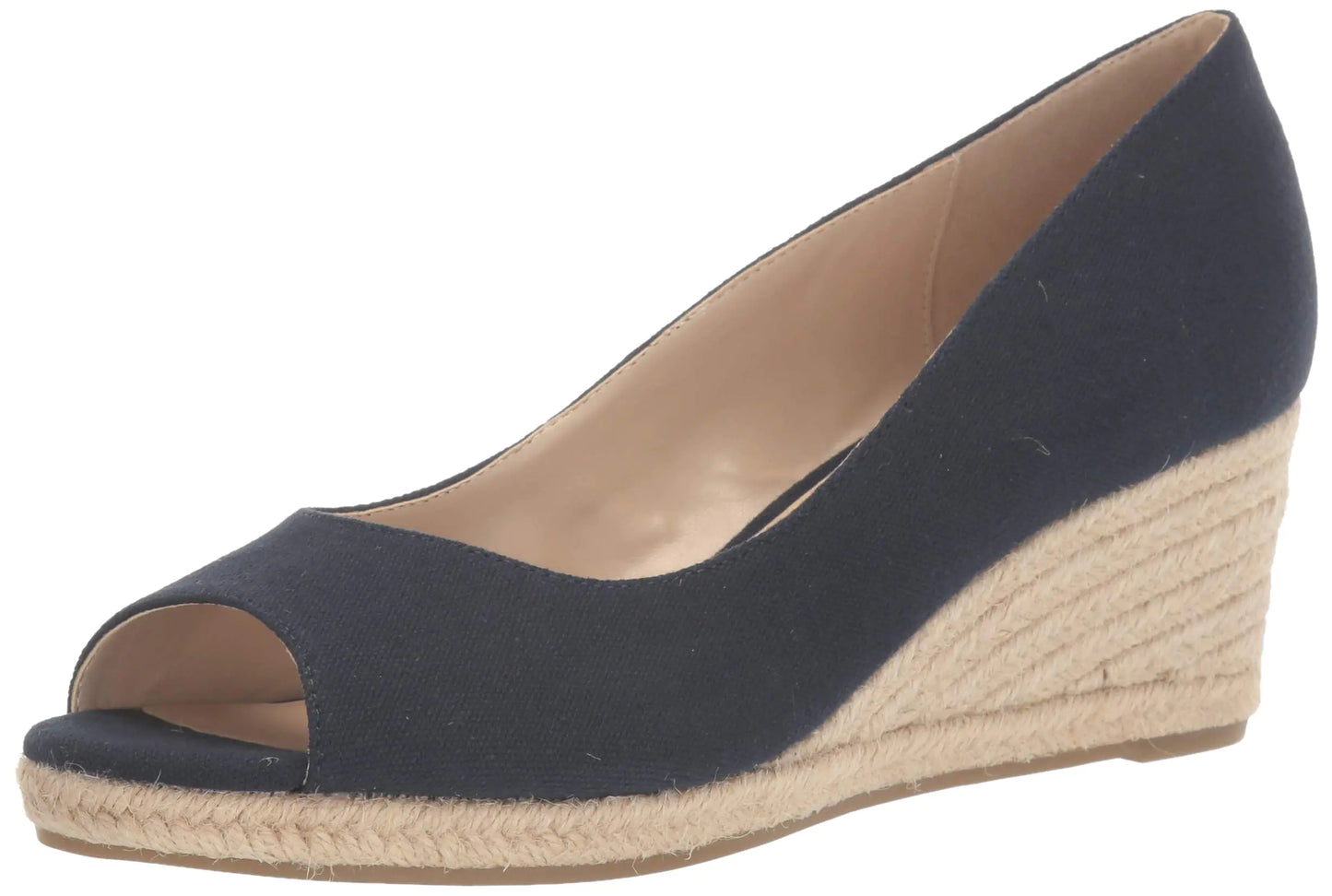 Bandolino Womens Nuri Wedge Sandal Navy 6.5