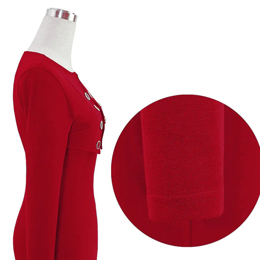 Elegant Long Sleeve Pencil Dress for Women at Work