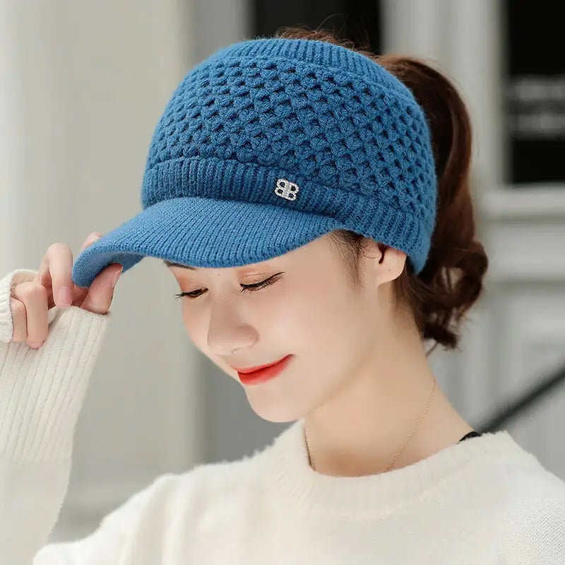 Thick Warm Knitted Wool Hat for Autumn and Winter